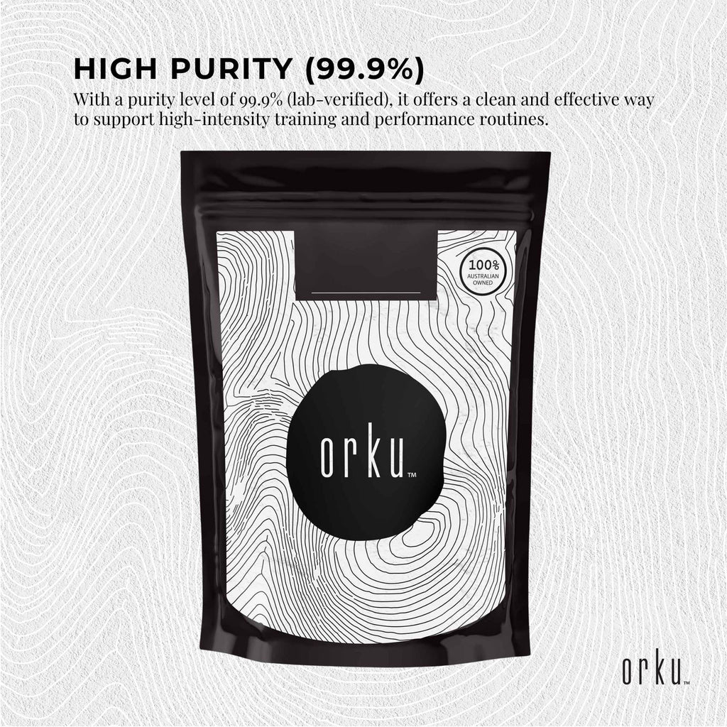 Orku Creatine Monohydrate Powder 200 Mesh Micronised 99.9% Pure