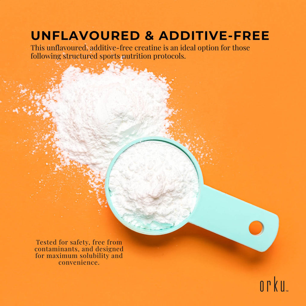 Orku Creatine Monohydrate Powder 200 Mesh Micronised 99.9% Pure
